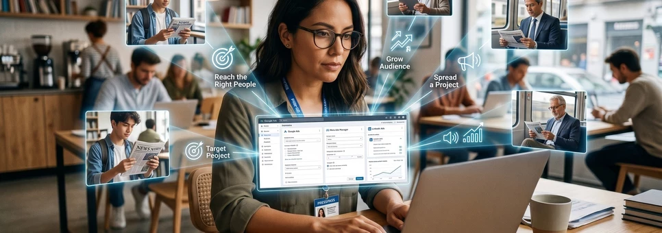 Publicitat digital per a periodistes: com arribar a més gent amb Google, Meta i LinkedIn Ads